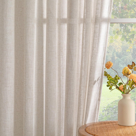 MYSKY HOME natural linen blend suits farmhouse and contemporary interiors