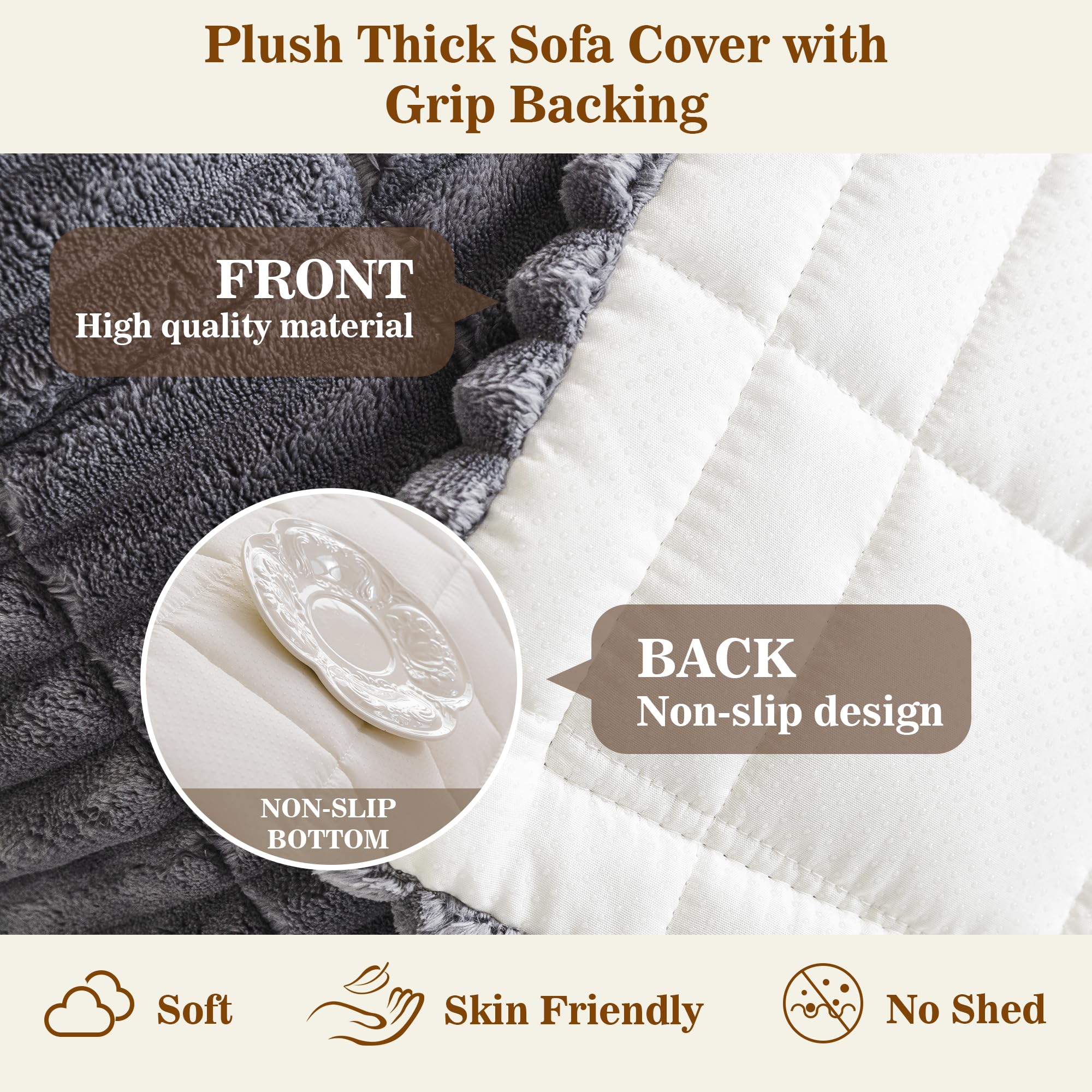 MYSKY HOME anti-slip bottom detail keeps cushions in place during use.