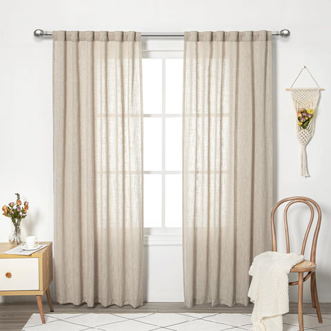 MYSKY HOME semi-sheer curtains diffuse light while preserving privacy