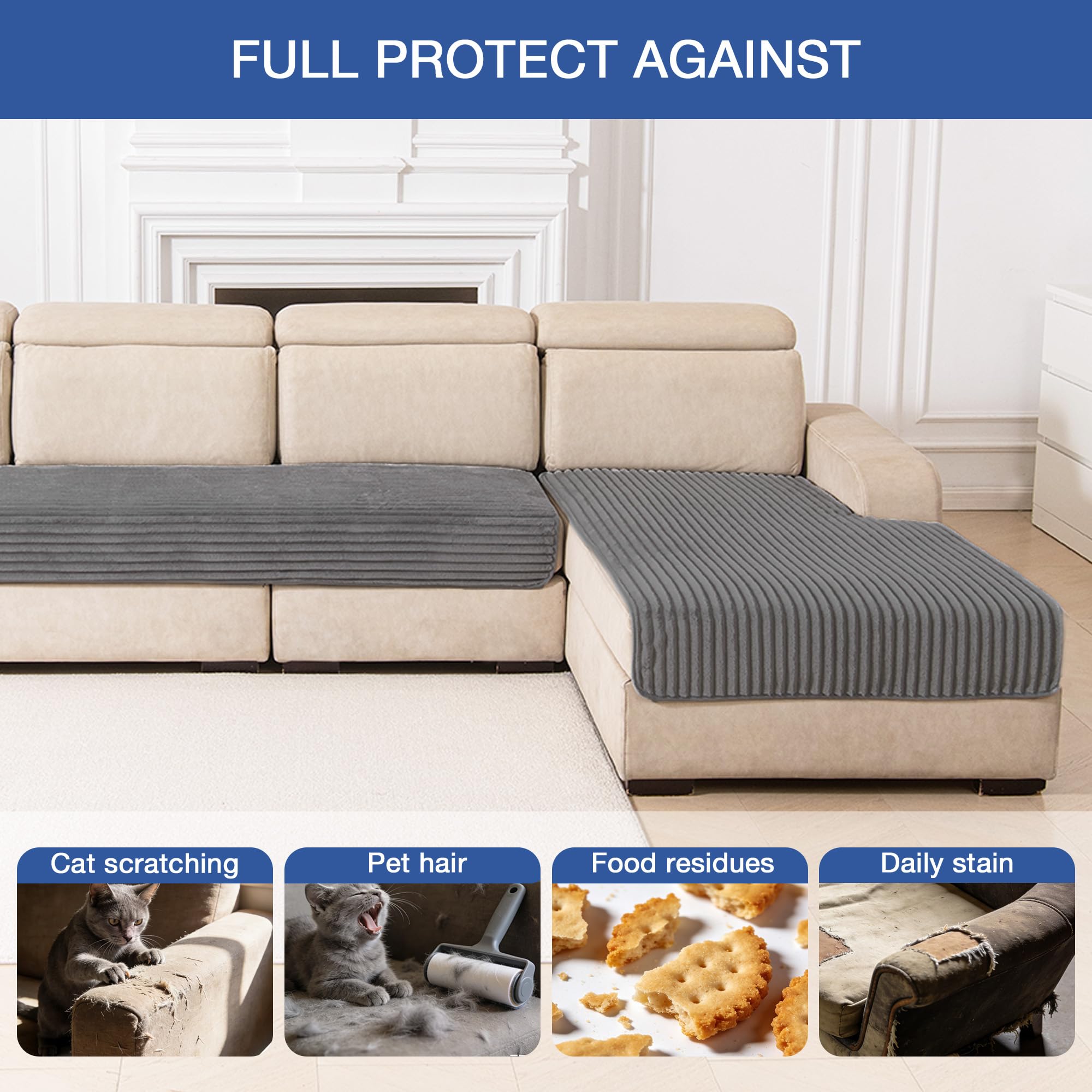Diagram-style shot for chaise plus seating size options