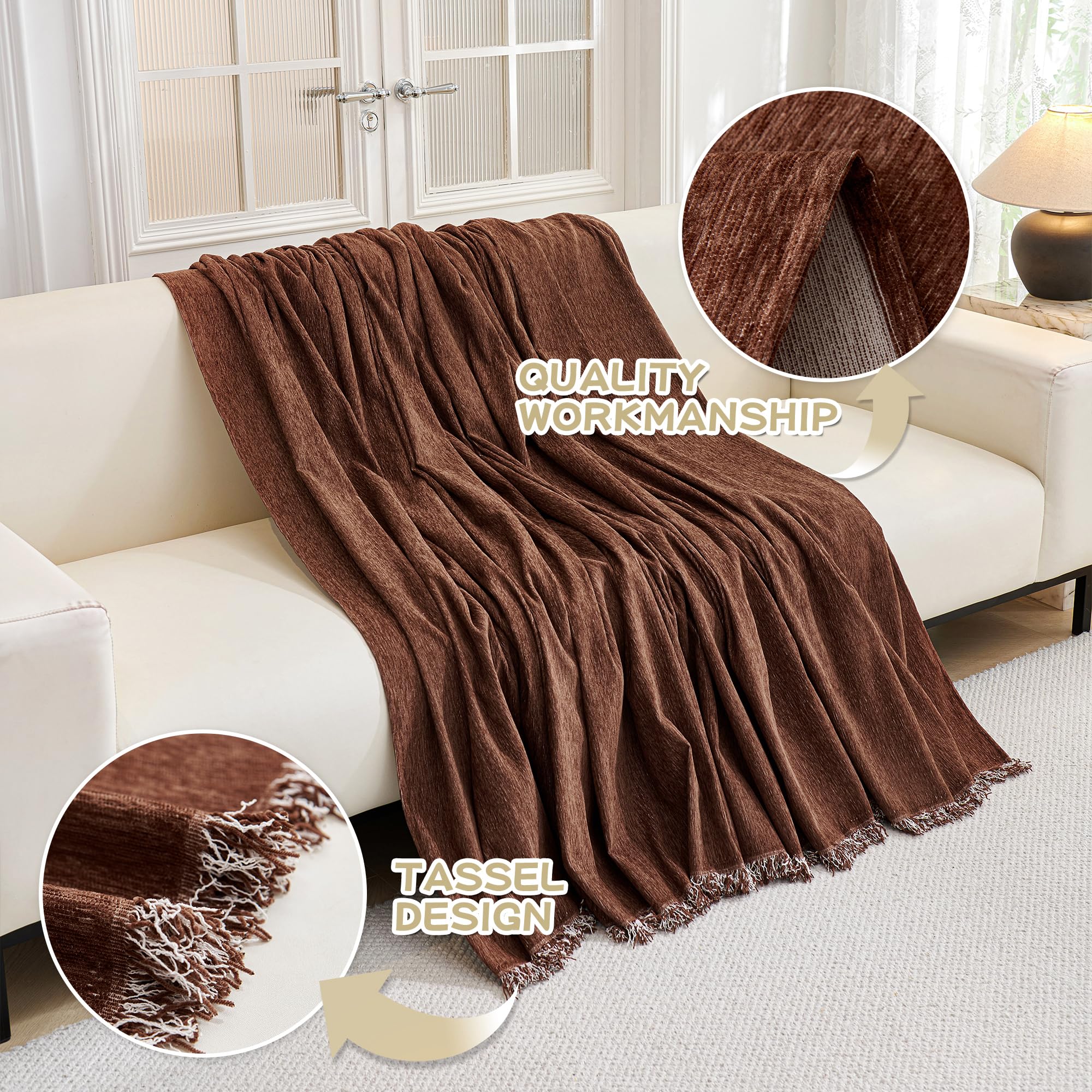 MYSKY HOME 71x118 inch drape provides versatile sofa coverage