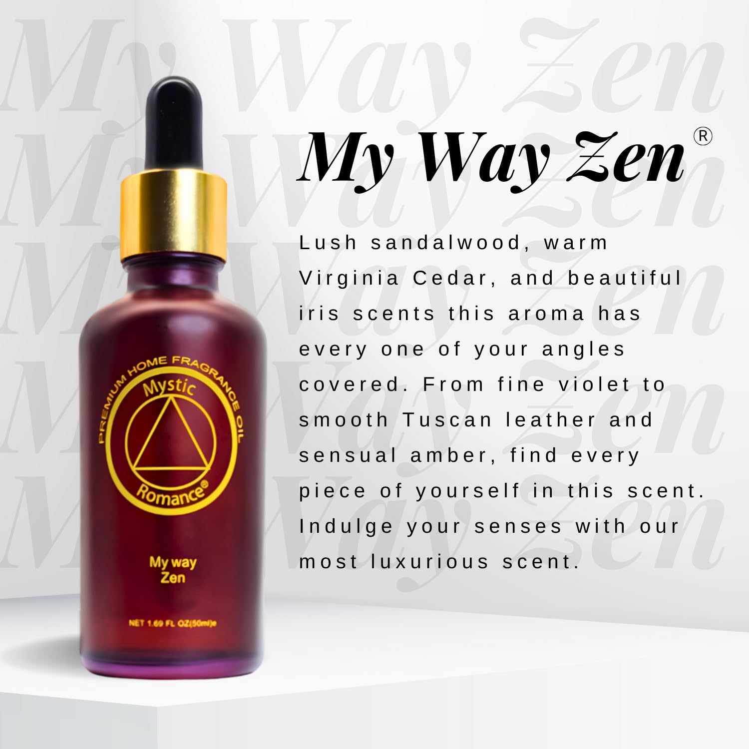 Mystic Romance My Way Zen liquid pour showing clarity and quality.