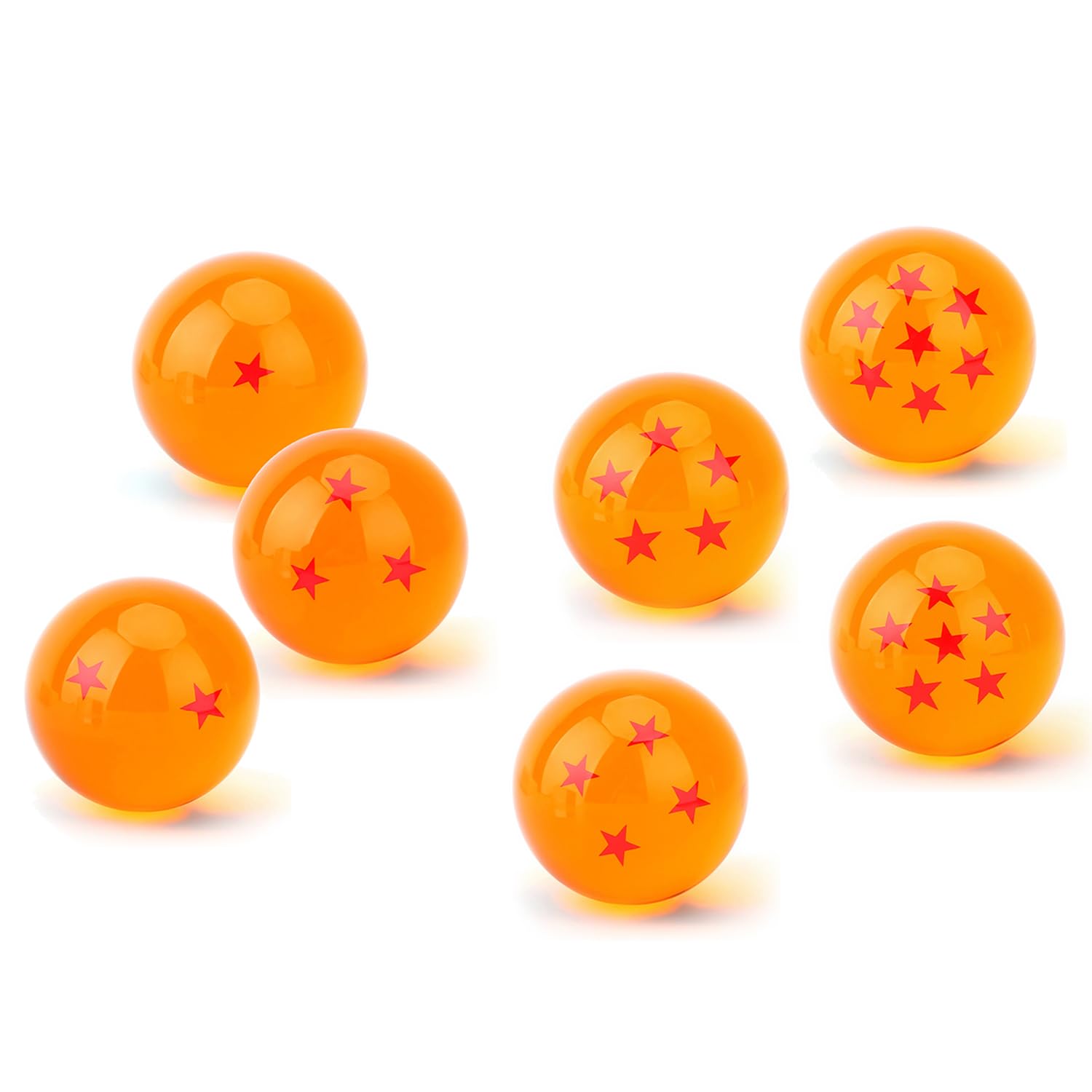 MysticalBoy 7 Stars Balls collection glows inside a clear acrylic sphere for display