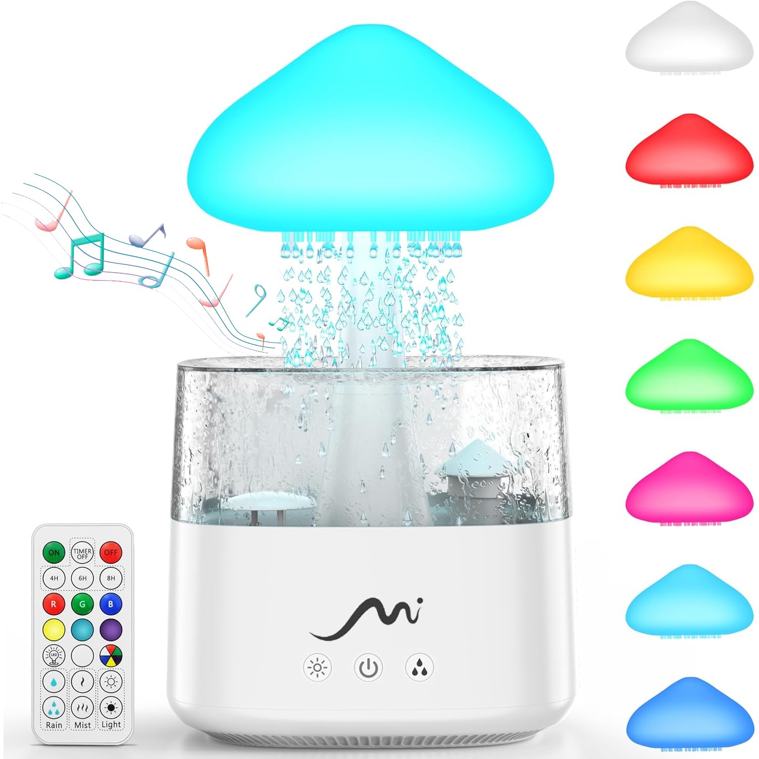 MYSTIQ Rain Cloud humidifier with adjustable mist for better air moisture.