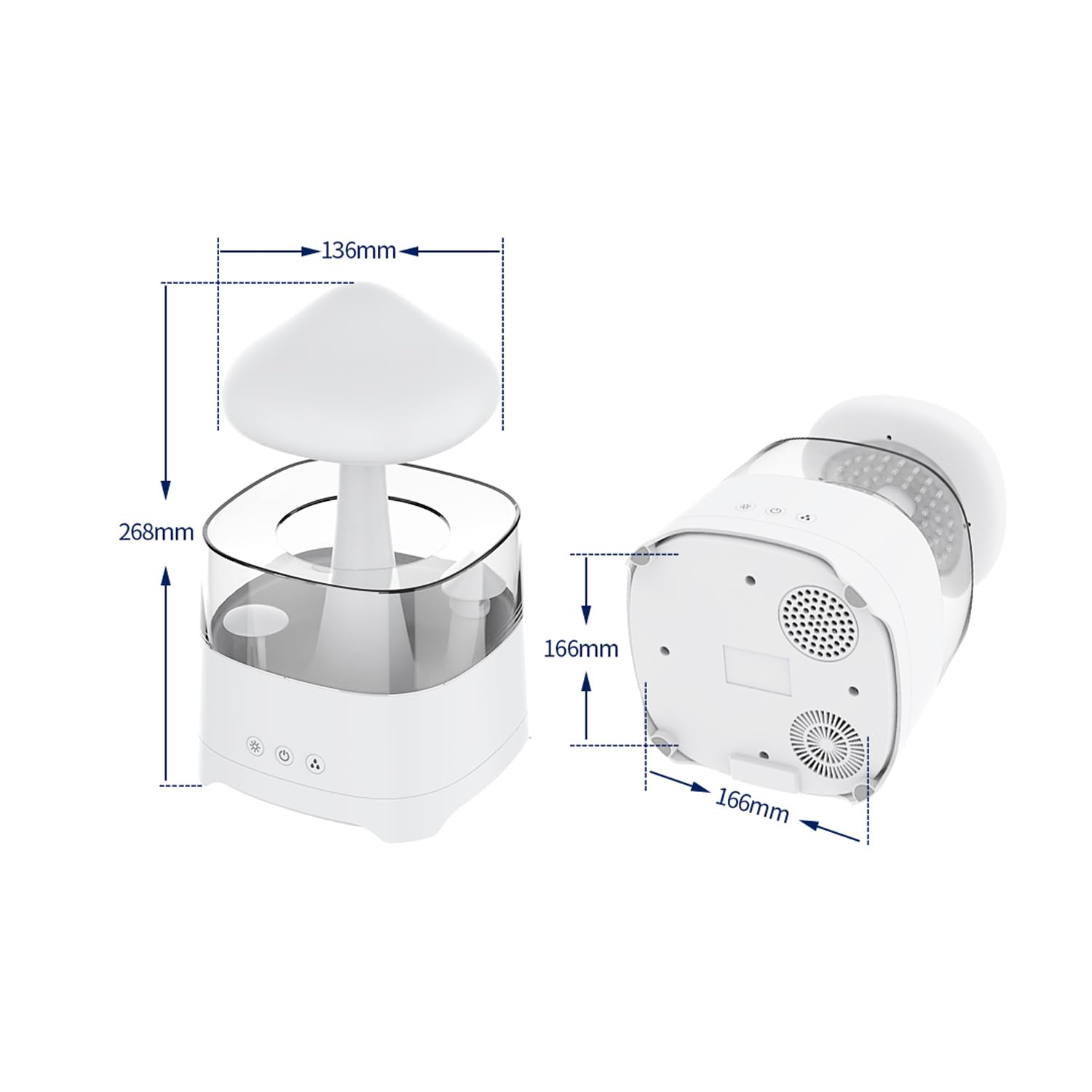 MYSTIQ Rain Cloud humidifier aromatherapy diffuser for essential oil aromas.