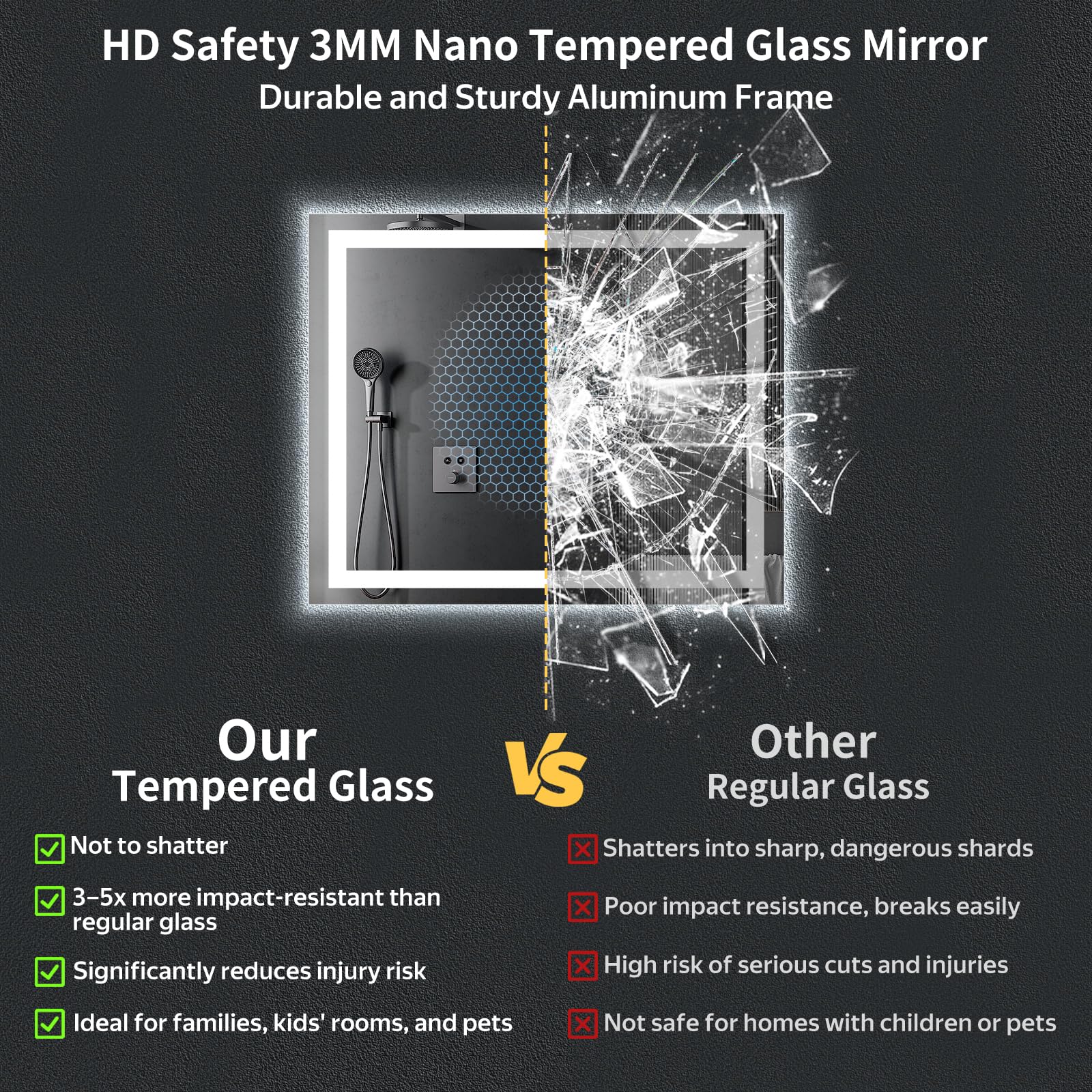 MYSUNORIA dimmable light and 3 color temperatures adapt to any mood.