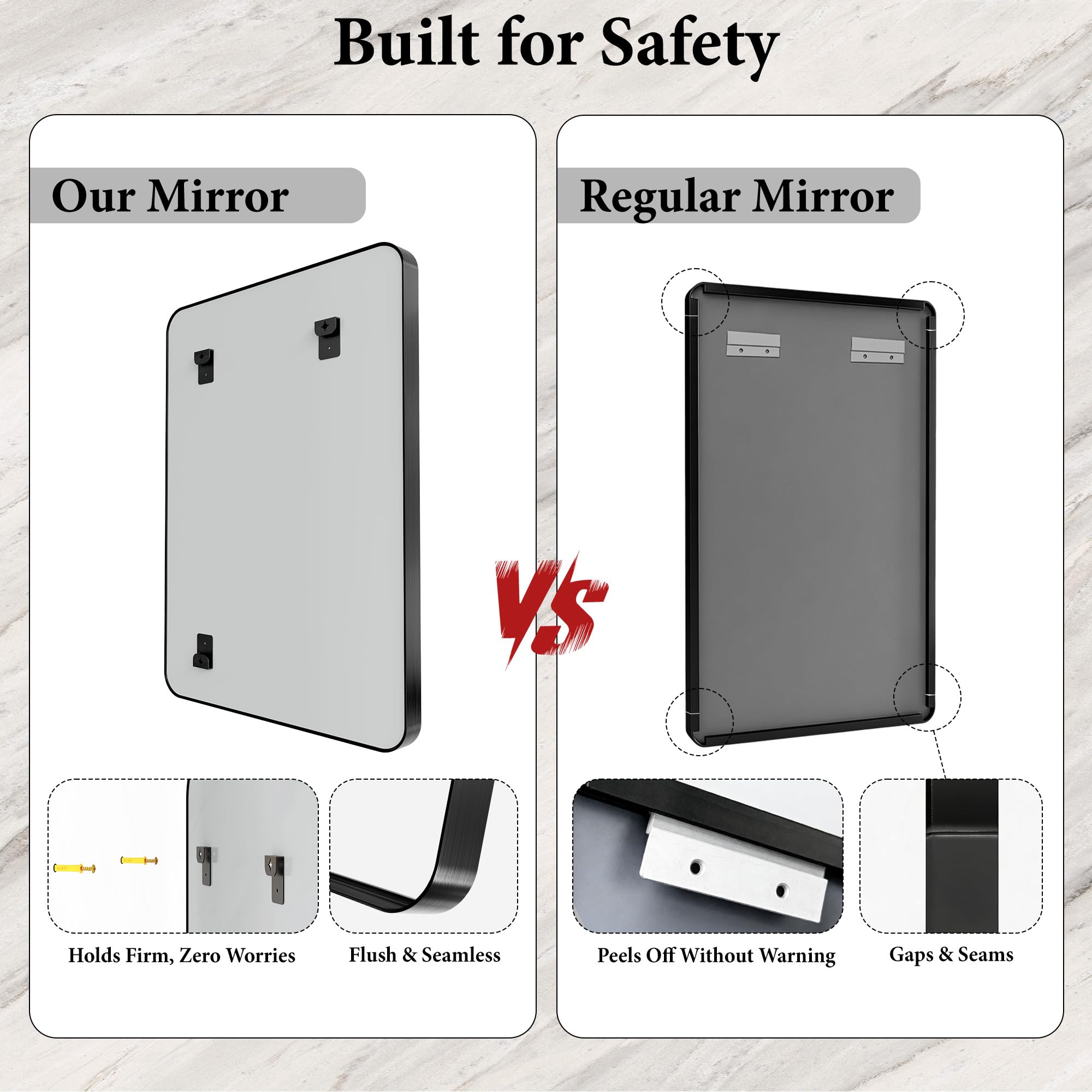 MYSUNORIA enhanced packaging protects the mirror during transit