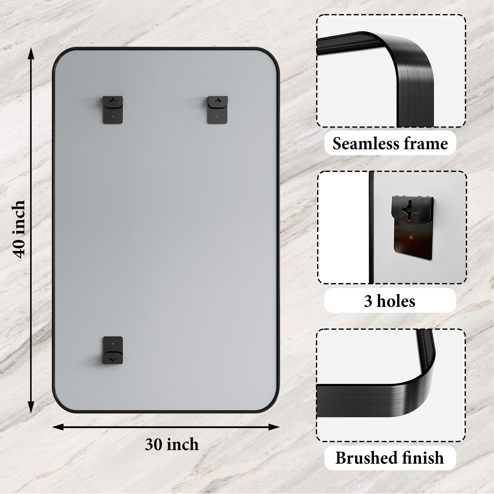 MYSUNORIA HD tempered glass reflectivity for clear grooming routines