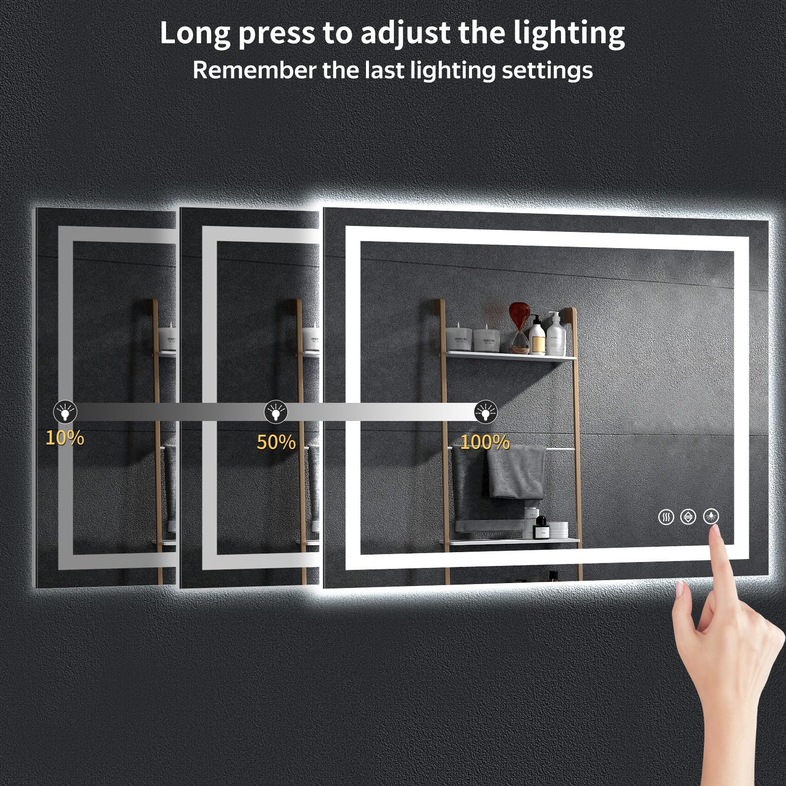 MYSUNORIA included two Z-bar brackets allow secure wall mounting.