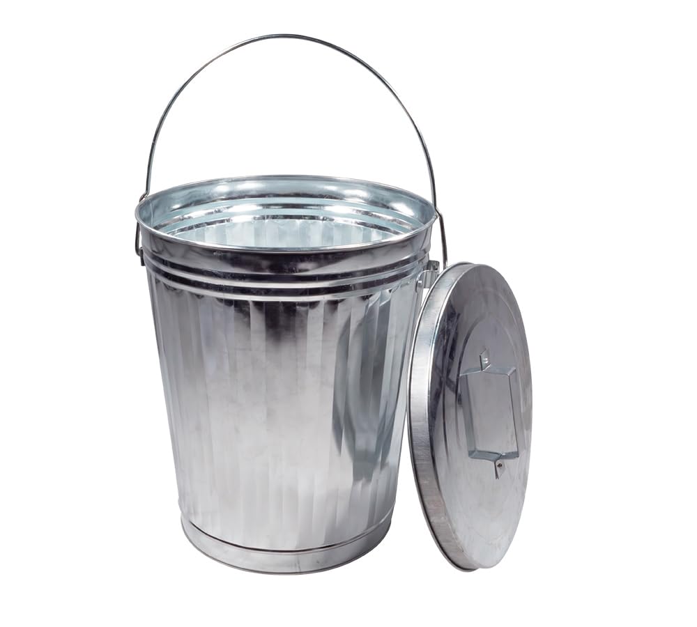 Mytee Products 6-gallon trash can body features rust-resistant galvanized steel.