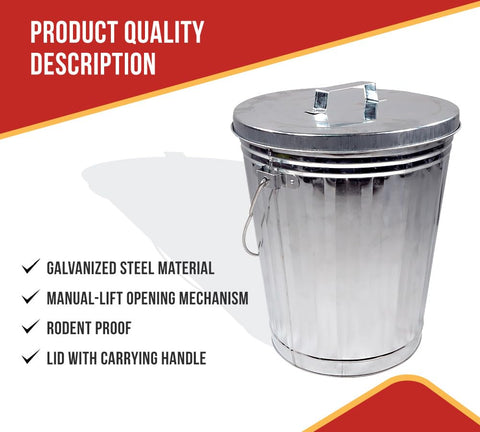 Mytee Products trash can mount compatible with trailers and tow trucks.