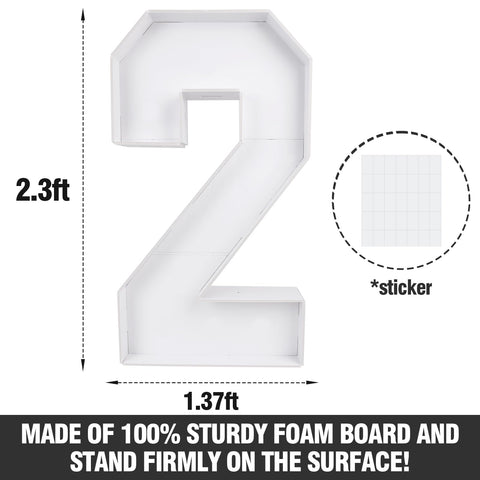 Mythcloud 2026 graduation number kit side view for high visibility venue signage.