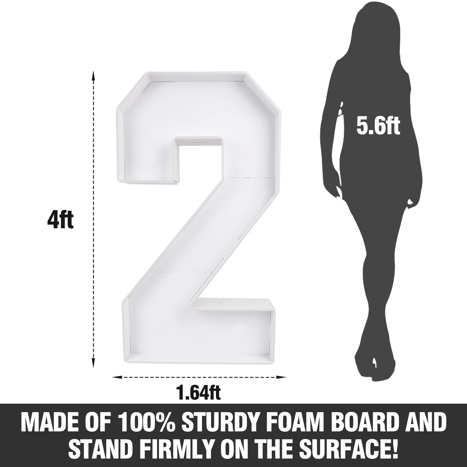 Mythcloud giant 2026 numbers backdrop enhances graduation party photos and creates a focal point.