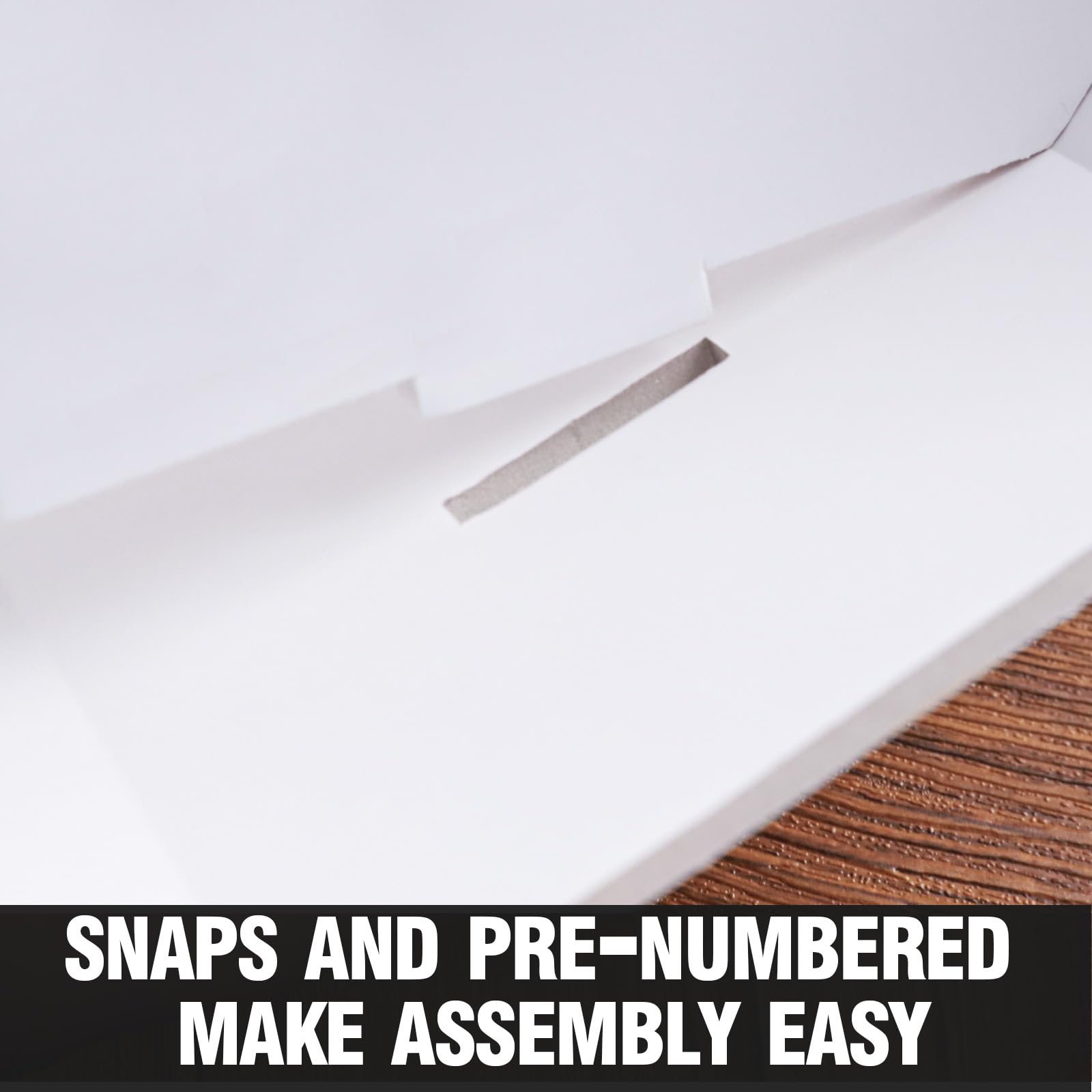 Mythcloud grad letters snap-fit design speeds assembly without tools.