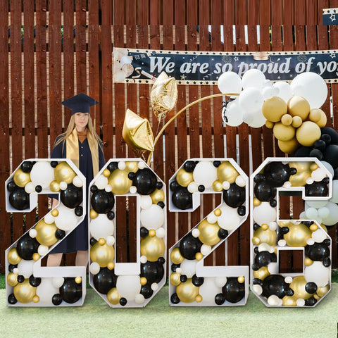 Mythcloud grad party photo backdrop setup for easy, stylish celebration corners.