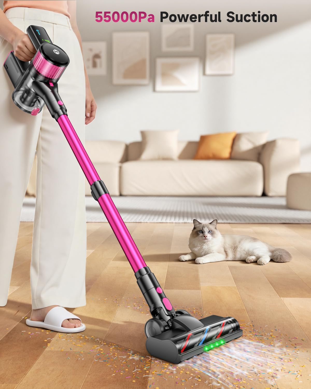 Nova R8 with compact 2L dustbin, ideal for quick pickups.