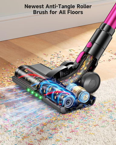 Self-standing dock keeps the vacuum neat without wall leaning.