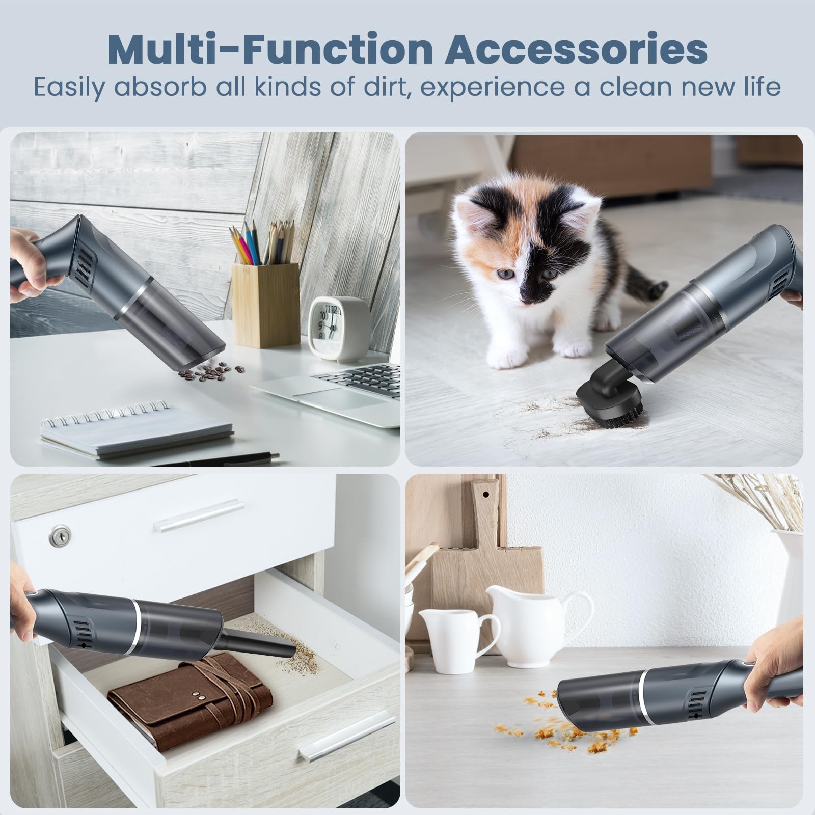 MZGO USB charging enables quick top-ups for travel cleaning.