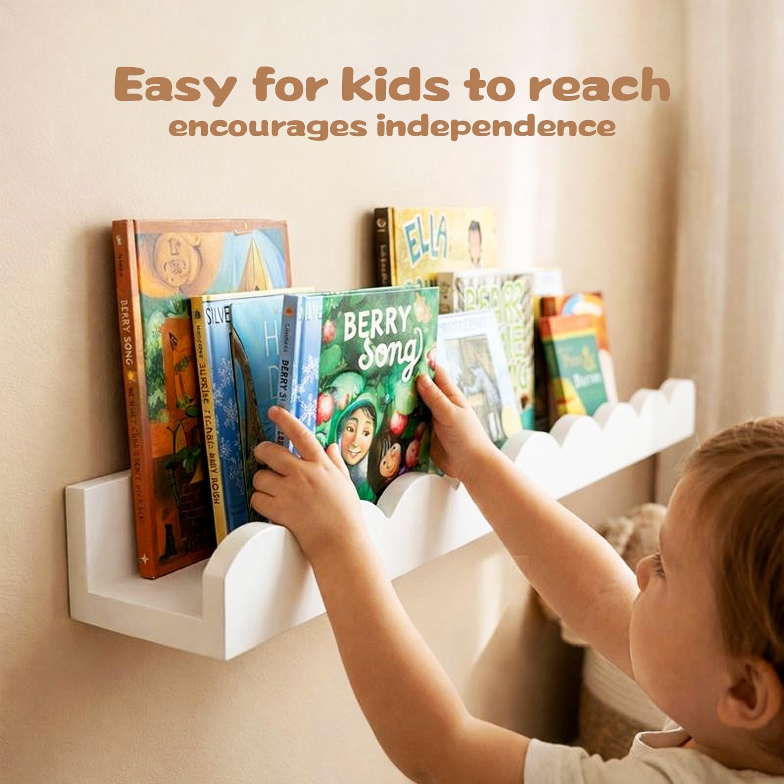 MZJZBN playroom wall storage shelves with small decor