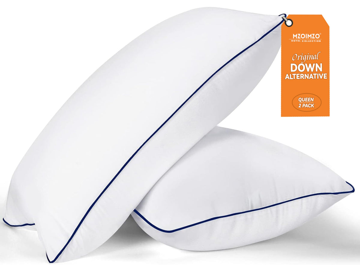 MZOIMZO bed pillows with breathable cover for cool, comfortable sleep