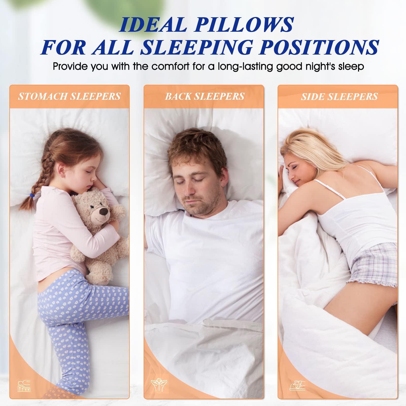 MZOIMZO cooling soft pillows ideal for allergy sufferers