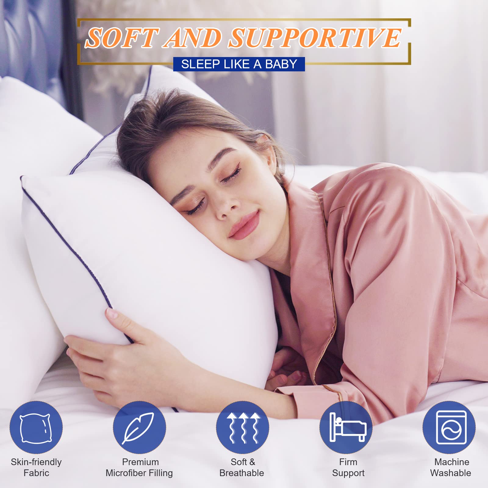 MZOIMZO plush down-alternative fill supports neck and shoulders