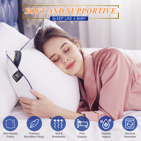 MZOIMZO cooling fill pillow close-up for night comfort