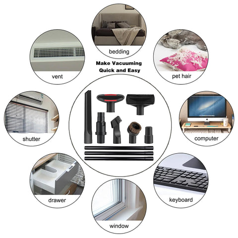MZY LLC dust brush extension wand, broad cleaning reach.