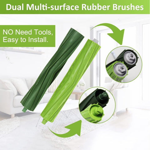 MZY Roomba edge brush set helps reach corners and improve debris pickup.