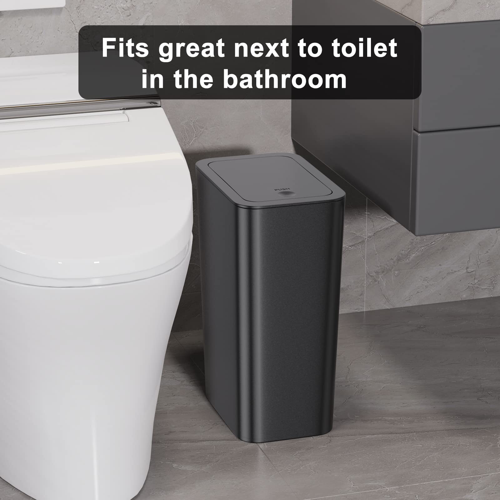N. NETDOT kitchen trash can with lid 4 gal two-pack for a tidy kitchen