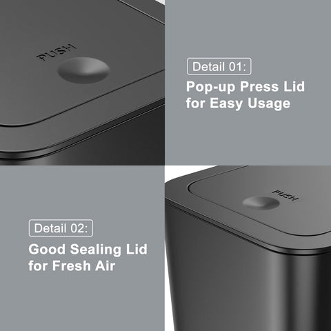 N. NETDOT office trash bin, compact size for tidy workspaces