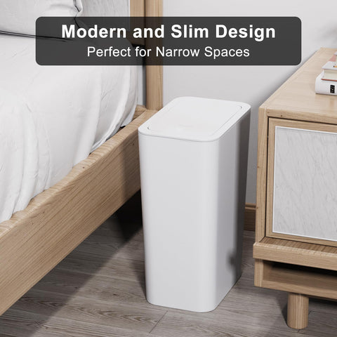 N. NETDOT pop-up lid trash can with tap-to-open lid.