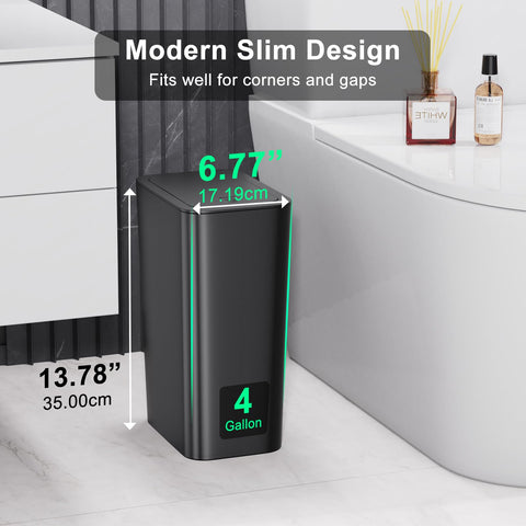 N. NETDOT pop-up lid trash can offers hands-free access for easy disposal.
