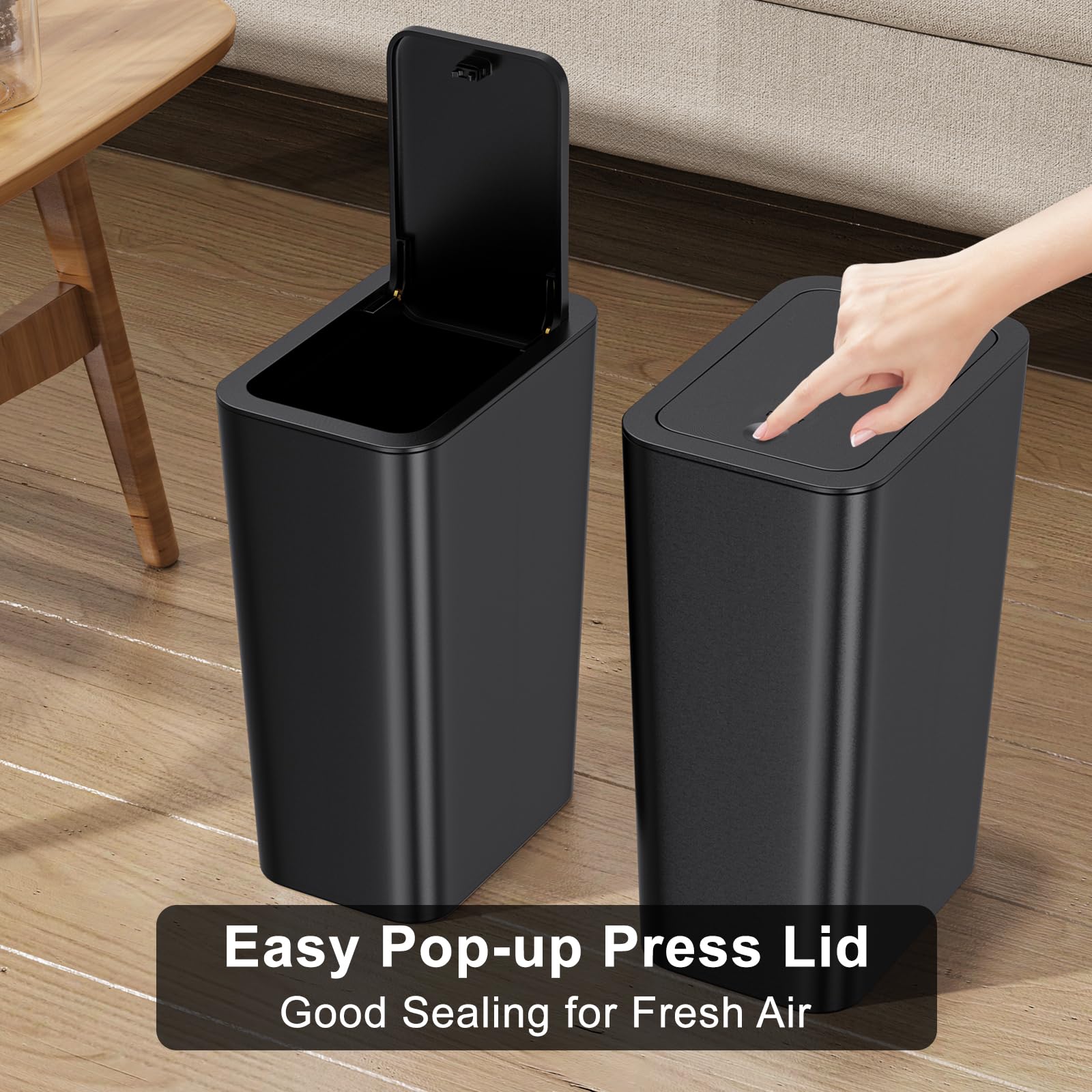 N. NETDOT PP-ABS trash bin, durable materials for lasting use