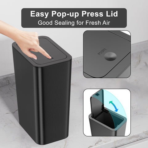 N. NETDOT triple-pack collection display for coordinated bathroom, kitchen, and office bins.