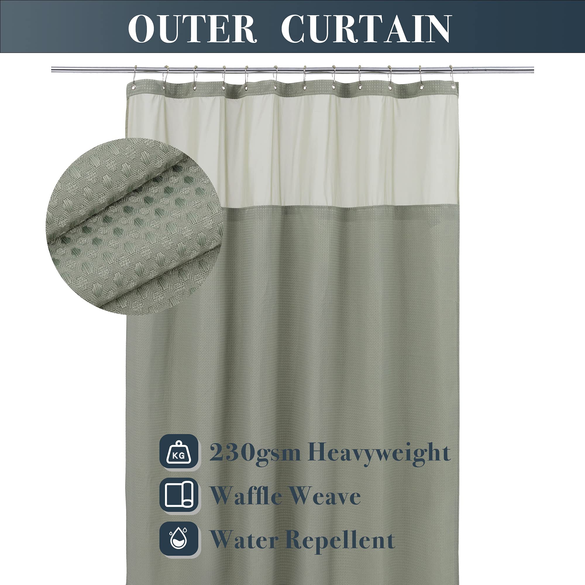 N&Y HOME detachable liner snaps for quick cleaning and easy maintenance.