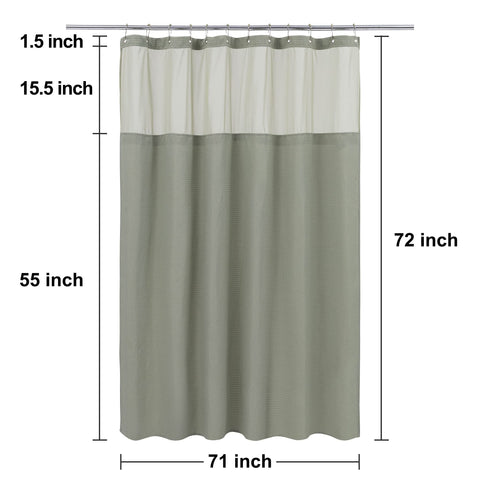 N&Y HOME 71x72 curtain size fits standard showers for broad coverage.