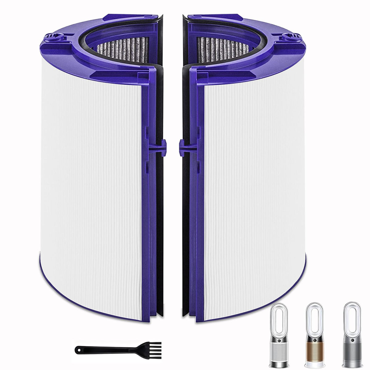 NABEECA 2-in-1 filter for Dyson 360 combi glass HEPA and carbon, improves air purity.