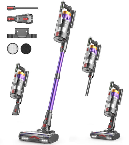 NADALY cordless vacuum demonstrates 650W suction power for deep cleaning on hardwood floors