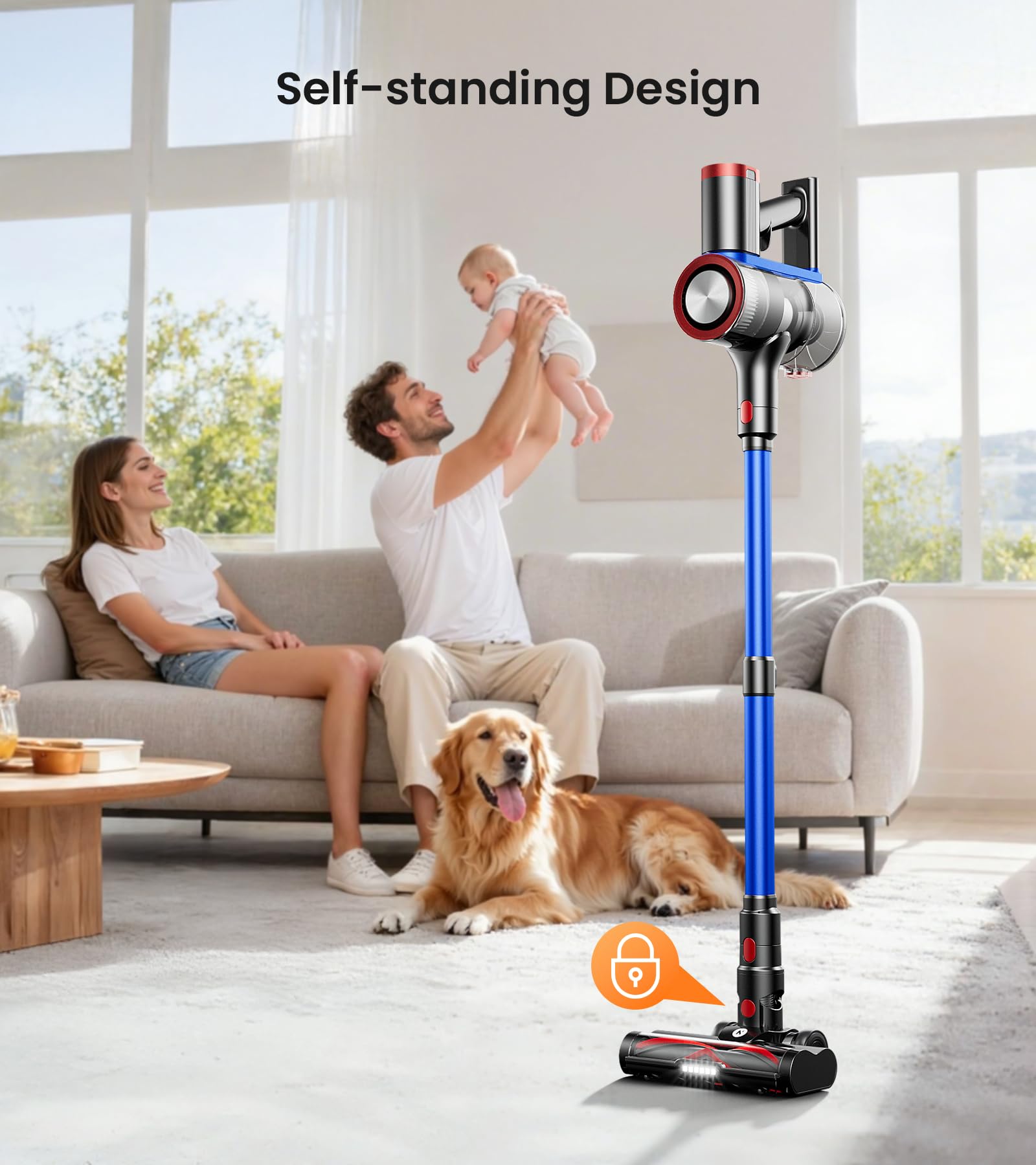 NADALY N16 self-standing design for easy parking after cleaning