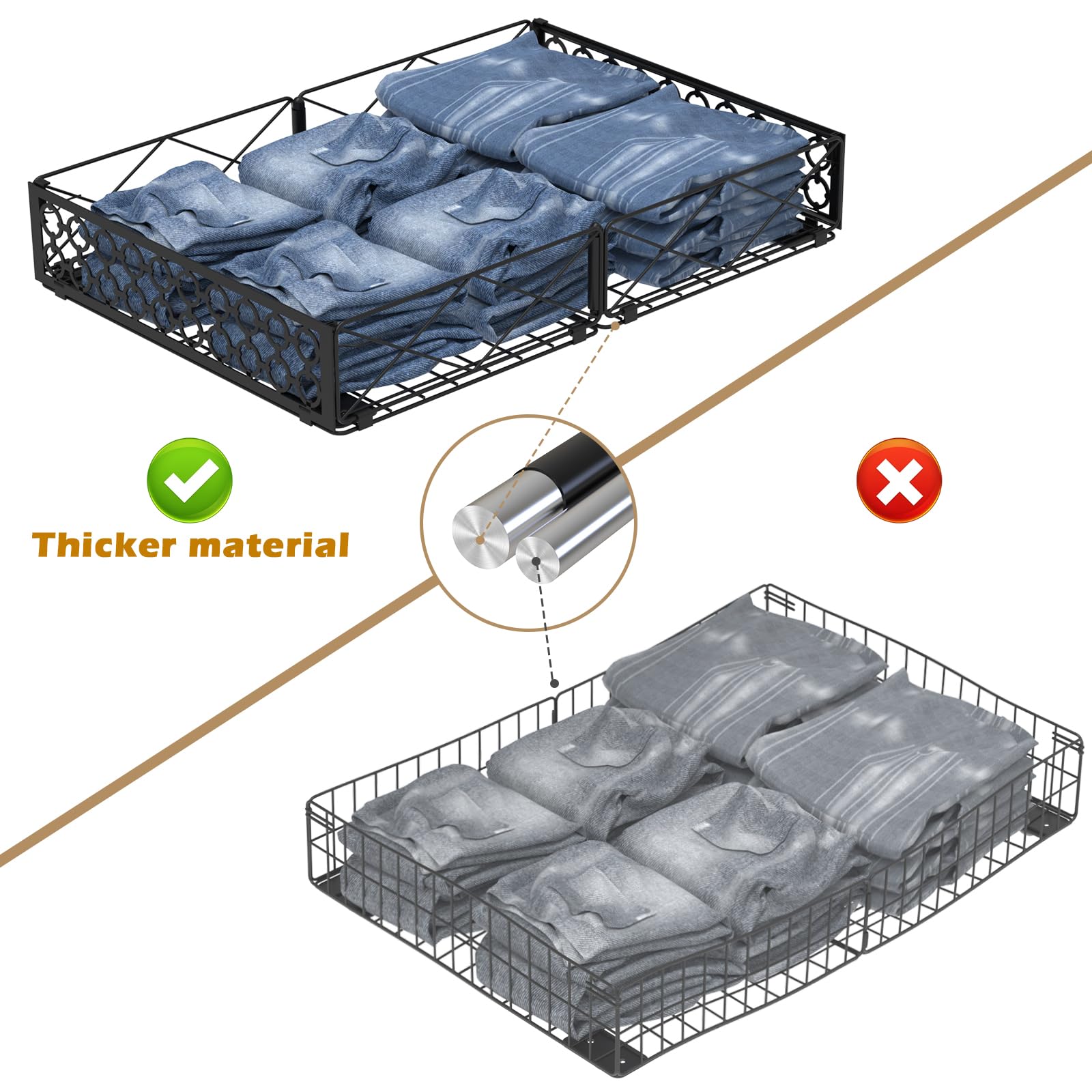 NADAMOO 360-degree casters provide smooth, easy pulling from the bed.