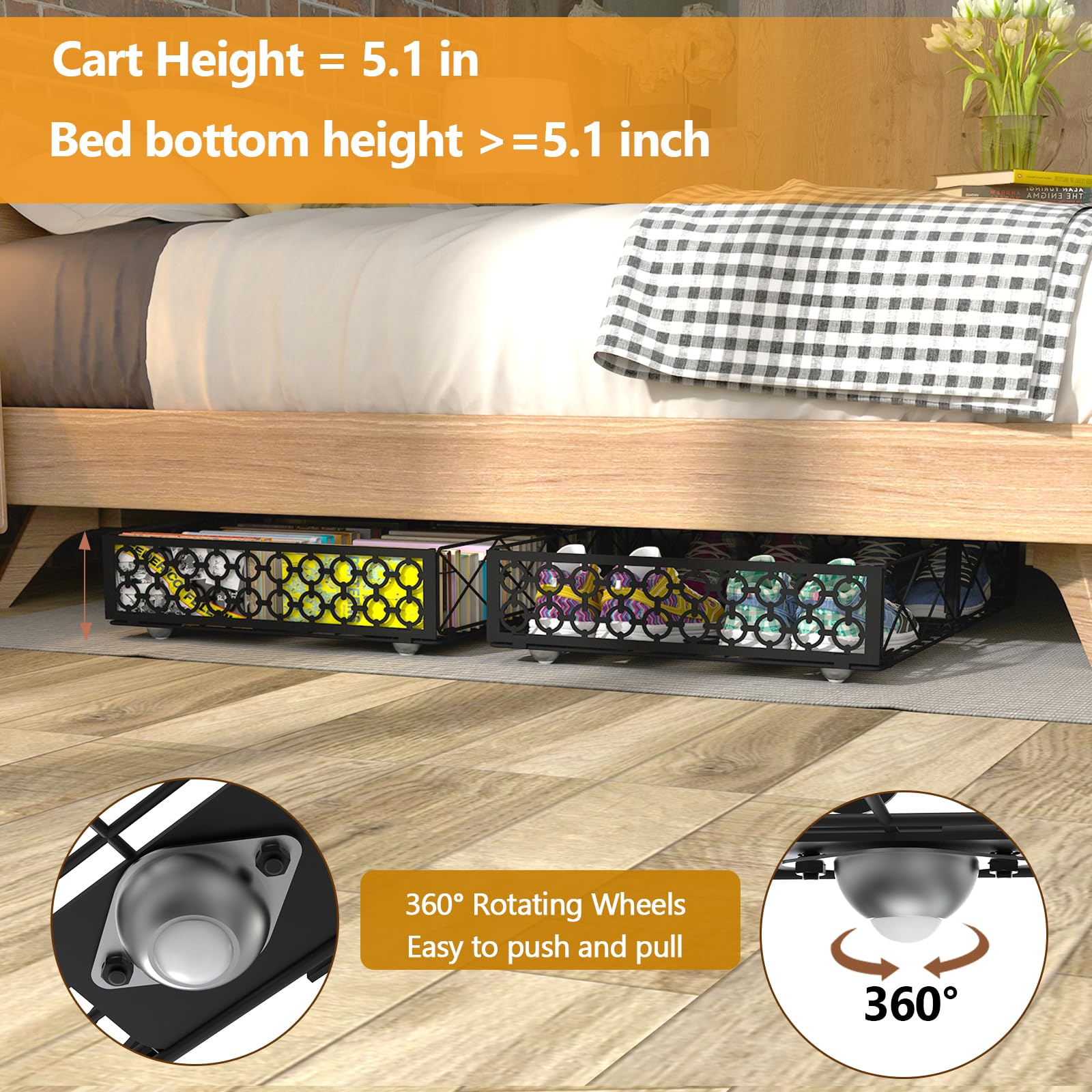 NADAMOO reinforced metal frame supports heavy items like blankets.