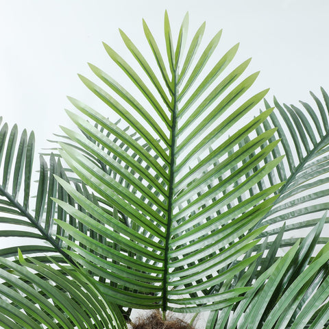 Nafresh 8ft palm tree full-height display in a living room setup