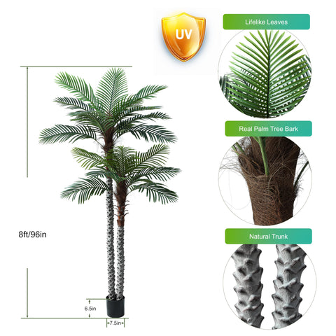 Nafresh 8ft palm tree garden accent for yard decor