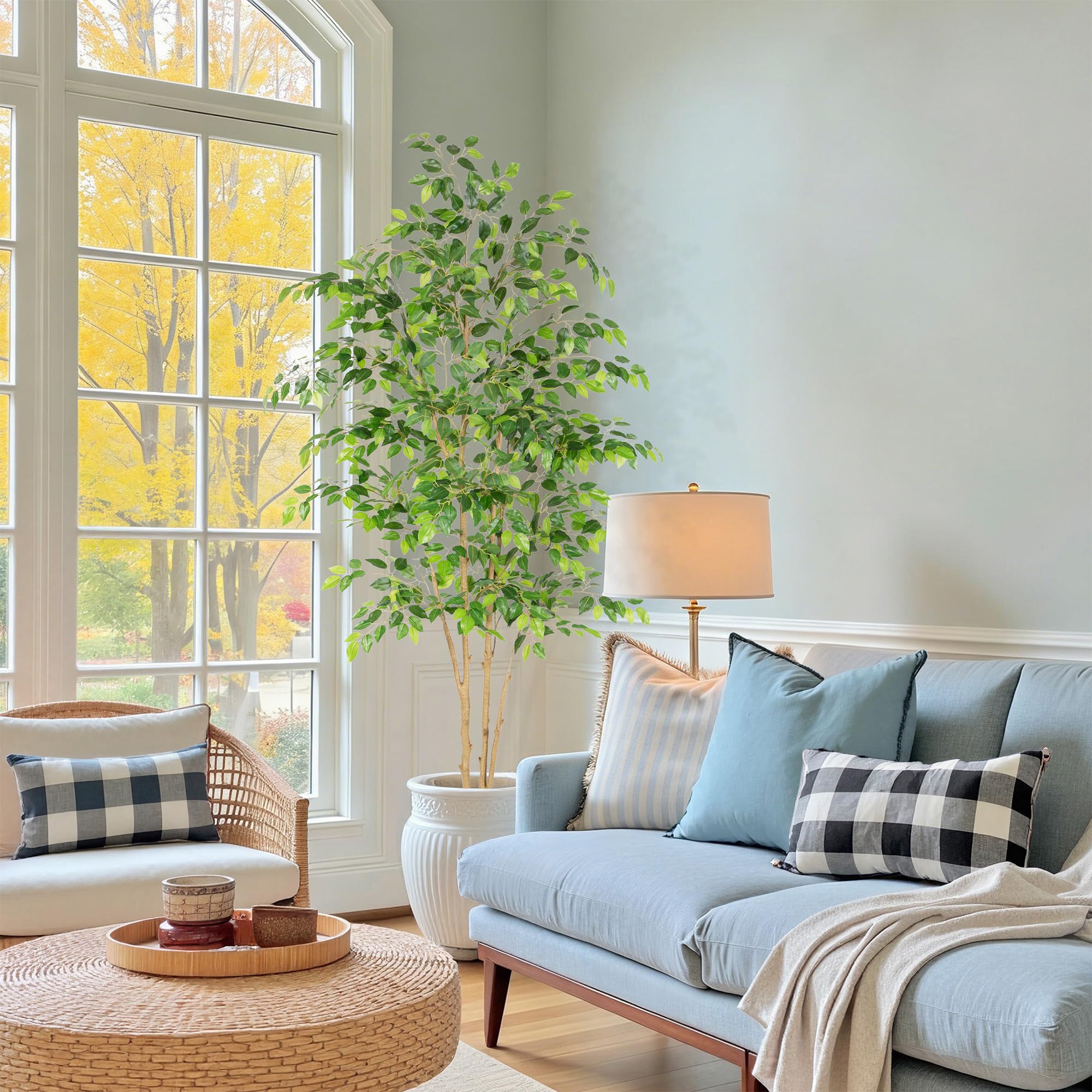 Nafresh faux tree presented as a gift-ready decor piece
