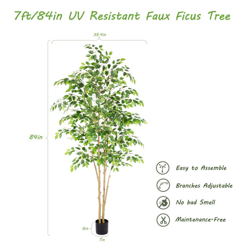 Nafresh ficus tree displayed outdoors on a sheltered patio for durable decoration
