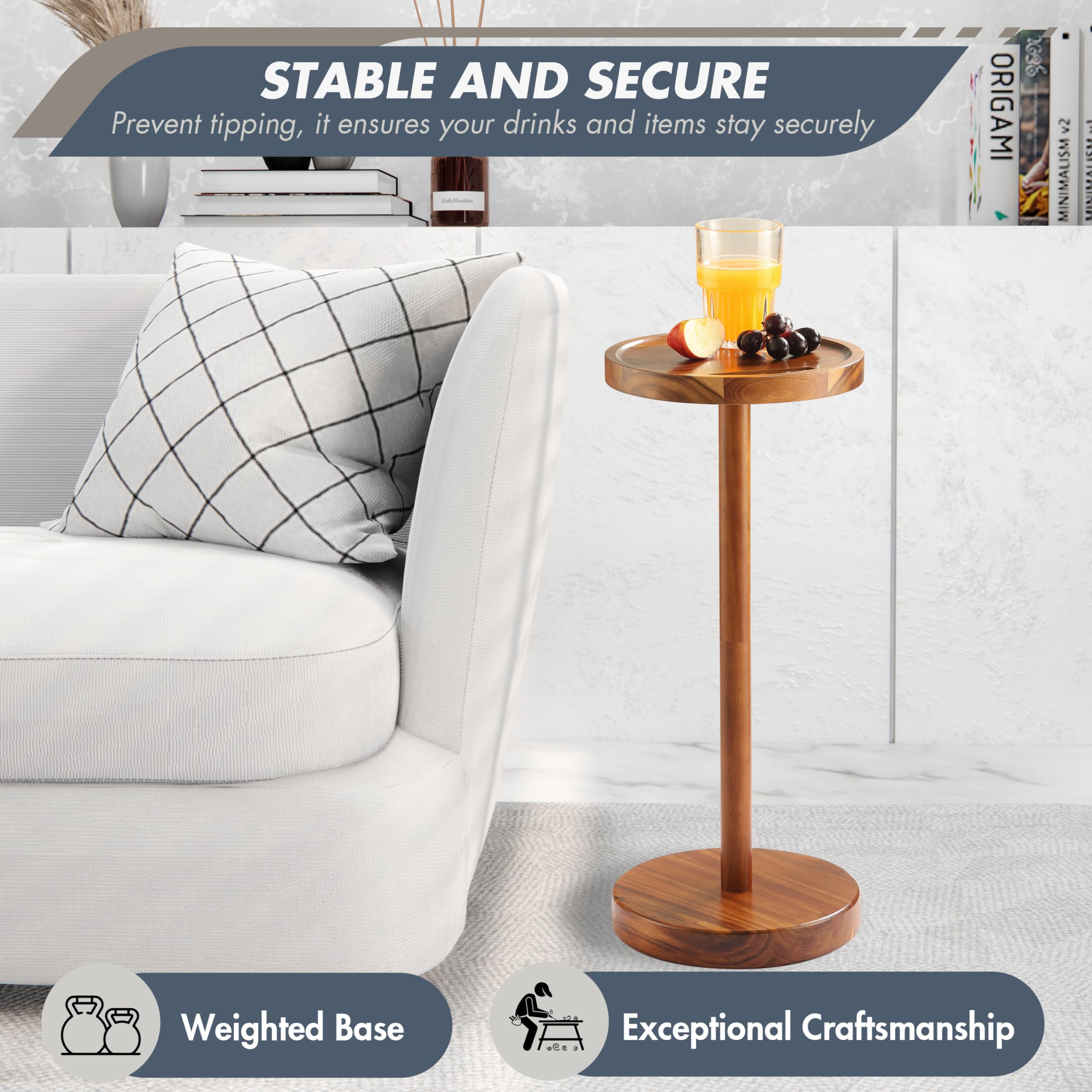 NAGAWOOD handcrafted pedestal table finish with refined lines