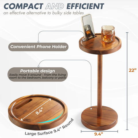 NAGAWOOD pedestal table with weighted base for stable support