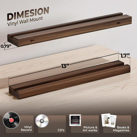 NAGAWOOD slim-profile vinyl shelf keeps records visible while saving space