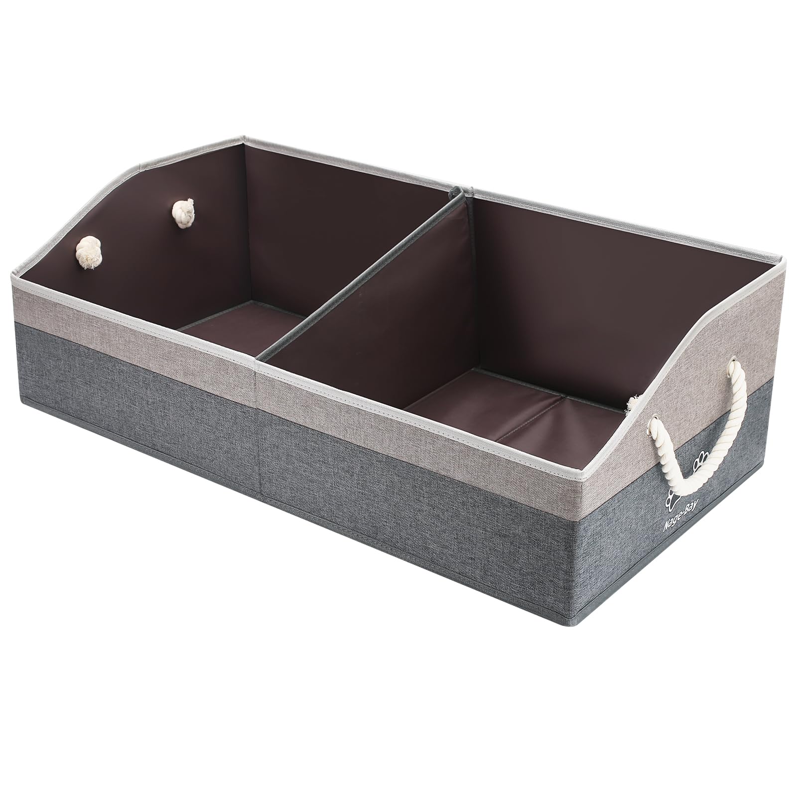 Nage-Bay large dog toy basket with handle keeps living room toys neatly organized.